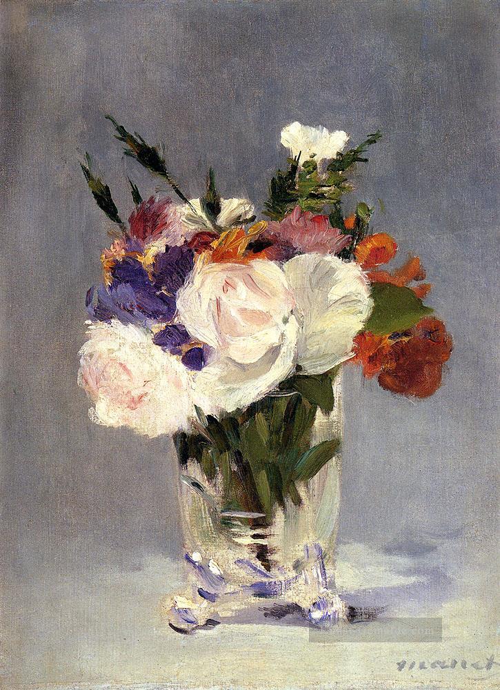 Blumen in einem Kristall Vase 1882 Blume Impressionismus Edouard Manet Ölgemälde